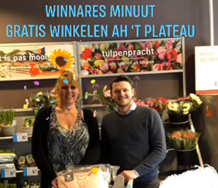 Met een volle boodschappenkar naar huis!