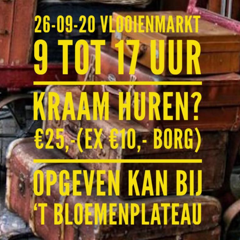 Vlooienmarkt zaterdag 26 september
